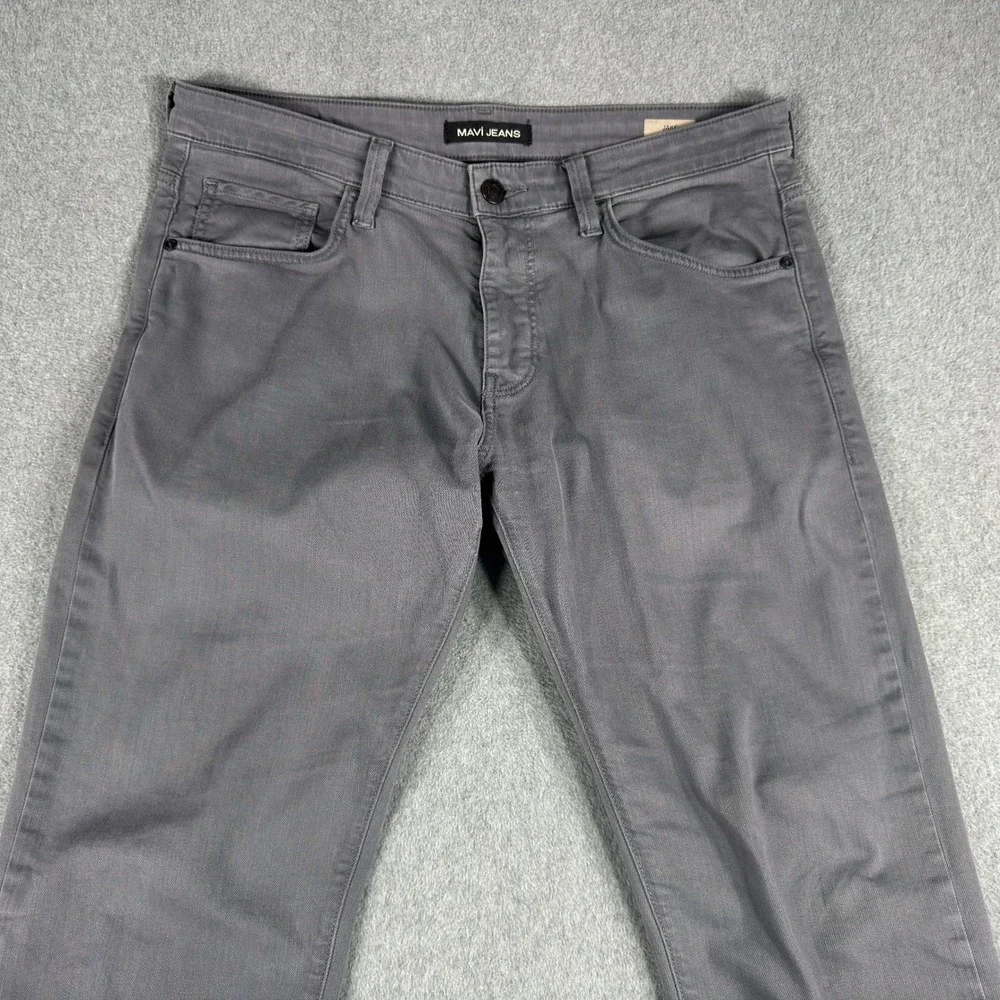 Mavi Jake Jeans Men's 34x32 (Fits 36x29) Slim Leg Stretch Gray Denim
